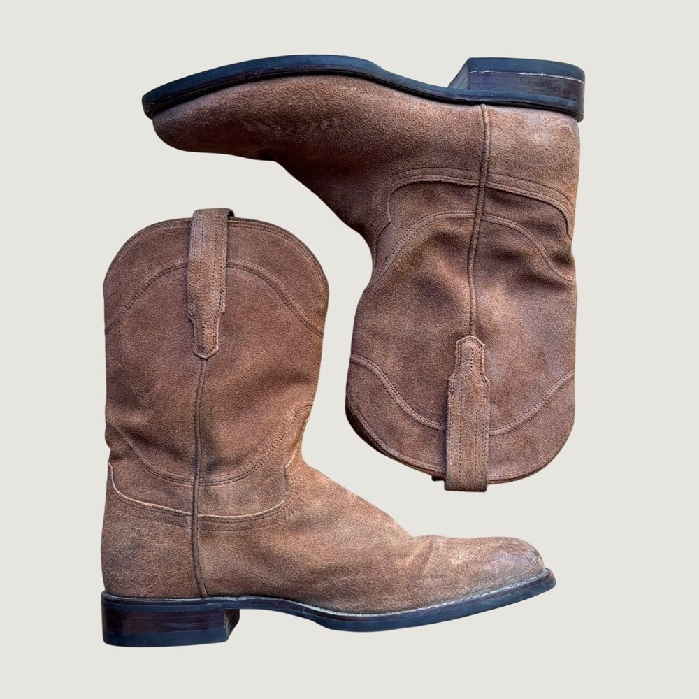 Tecovas Men's The Earl Roper Boot Size 10.5 D Bourbon Calfskin Brown Leather